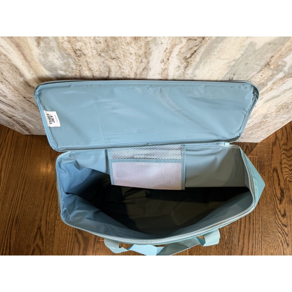 Trader Joe's Cooler Bag Teal Green Large Insulated NEW 8 gal Ships Quick - Picture 3 of 9